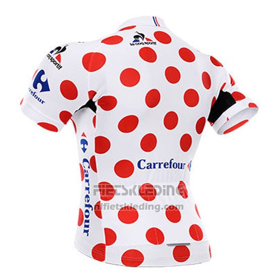 2015 Fietskleding Tour de France Wit en Rood  Korte Mouwen en Koersbroek